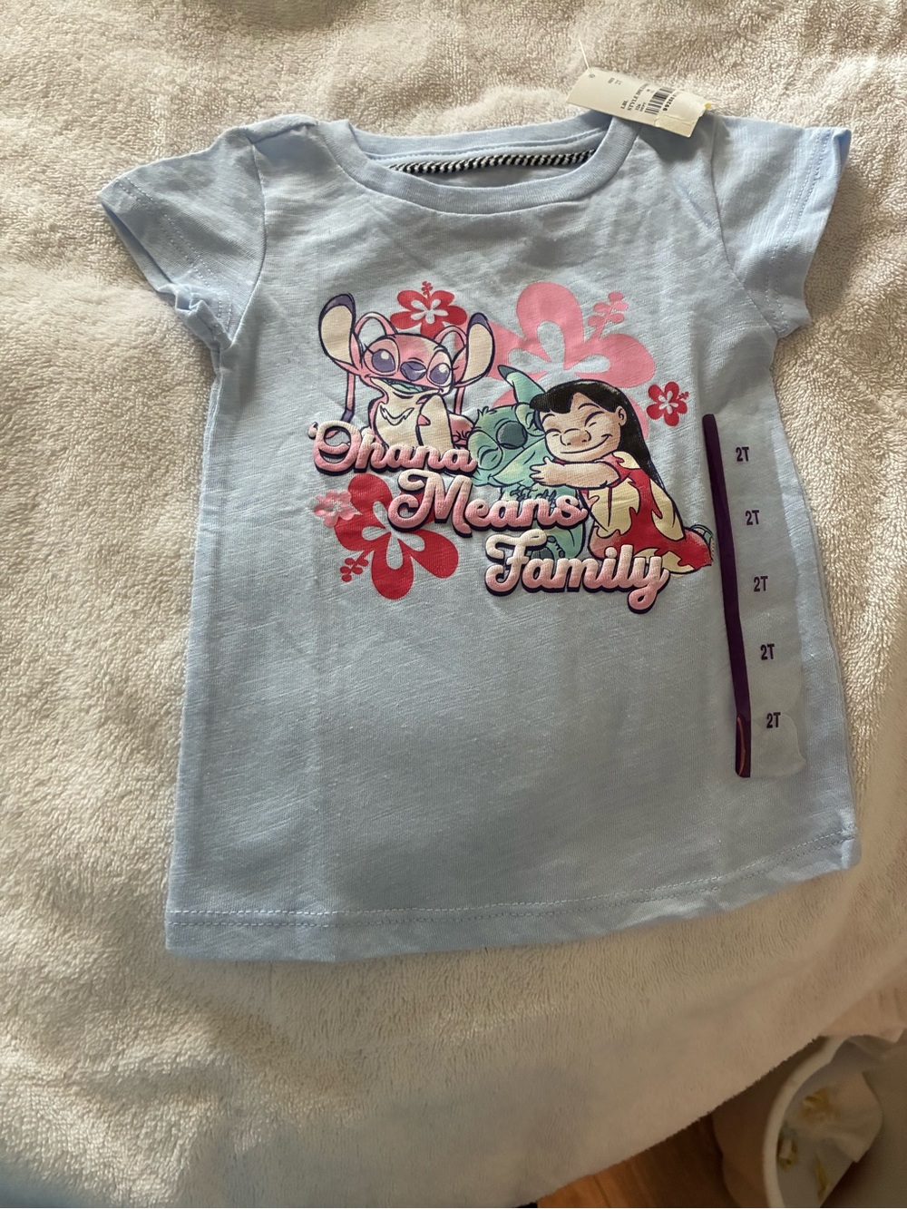 Disney Light Blue Lilo & Stitch 'Ohana Means Family' Graphic Tee